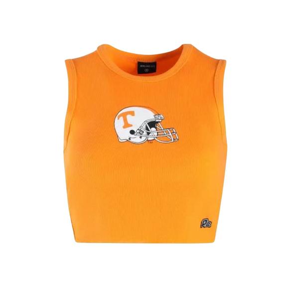 NEW HYPE AND VICE helmet cut off tank top in orange - Picture 2 of 2